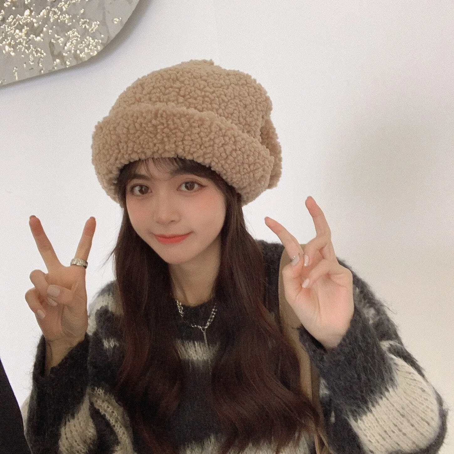 Kawaii Fluffy Rabbit Ears Wooly Hat