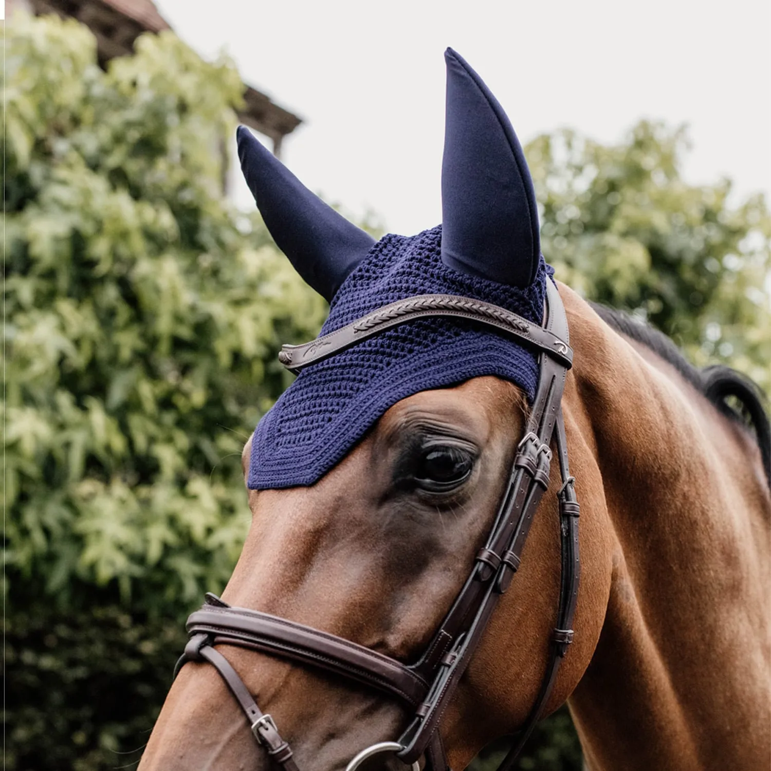 Kentucky Horsewear Wellington Soundless Fly Veil - Dark Navy