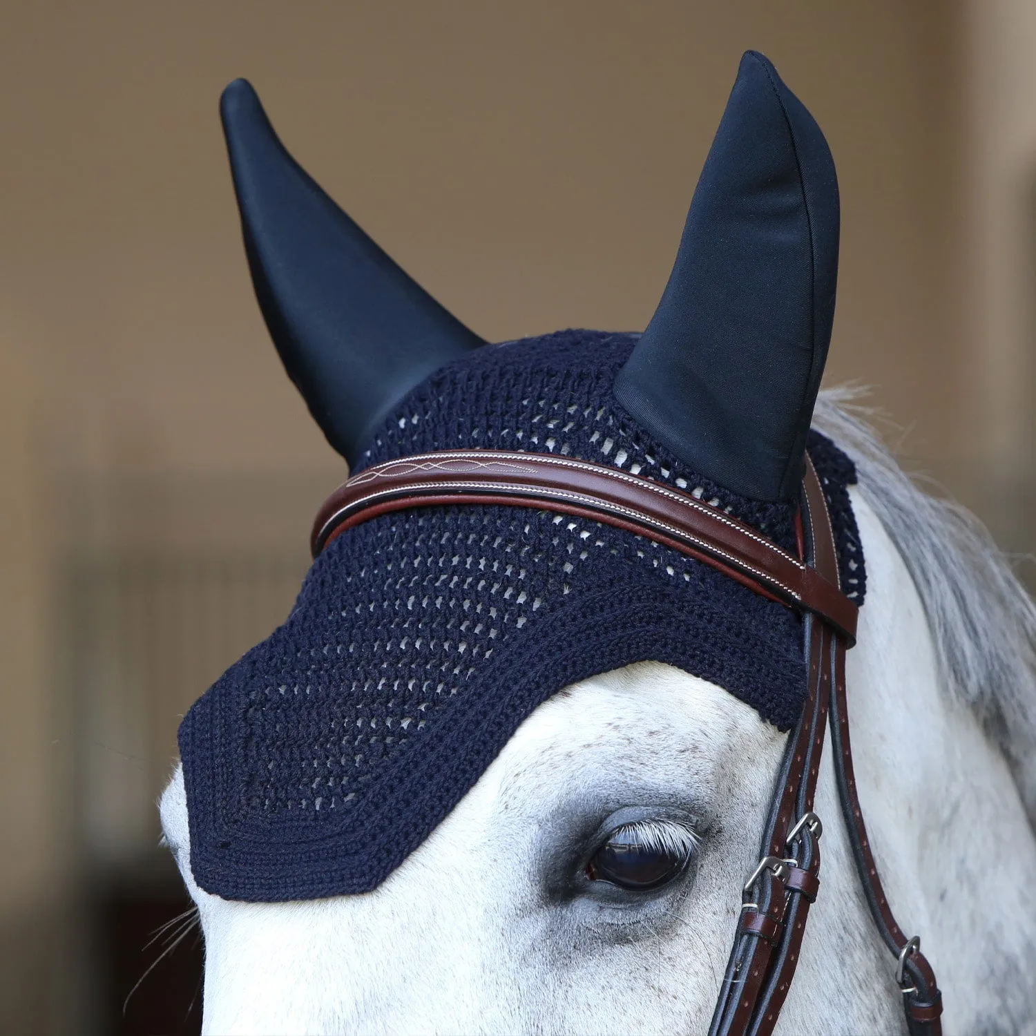 Kentucky Horsewear Wellington Soundless Fly Veil - Dark Navy