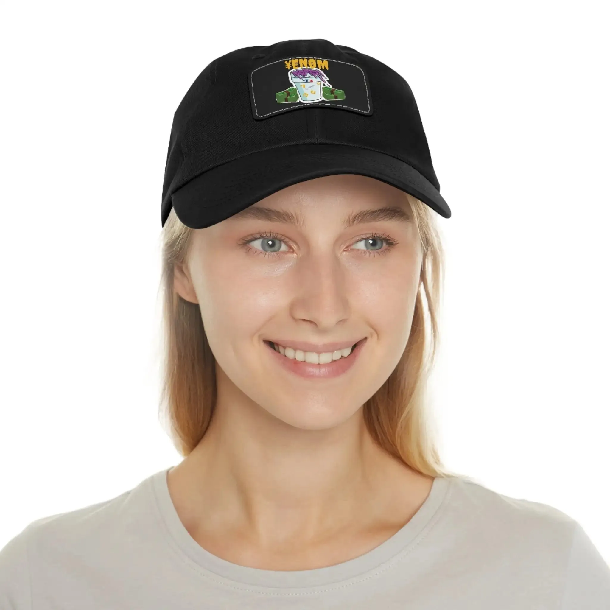 Keyan Dad Hat with Leather Patch (Rectangle)