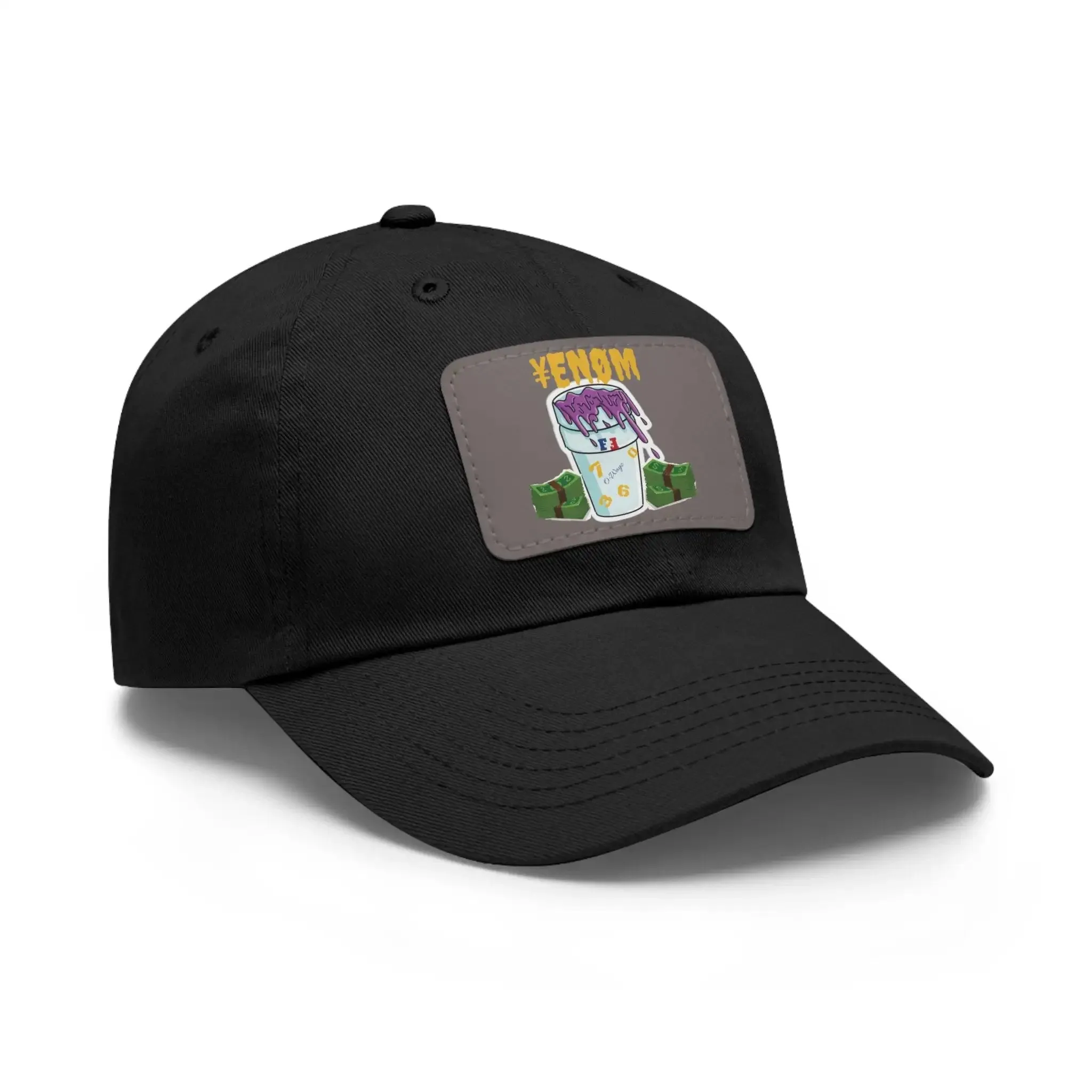 Keyan Dad Hat with Leather Patch (Rectangle)
