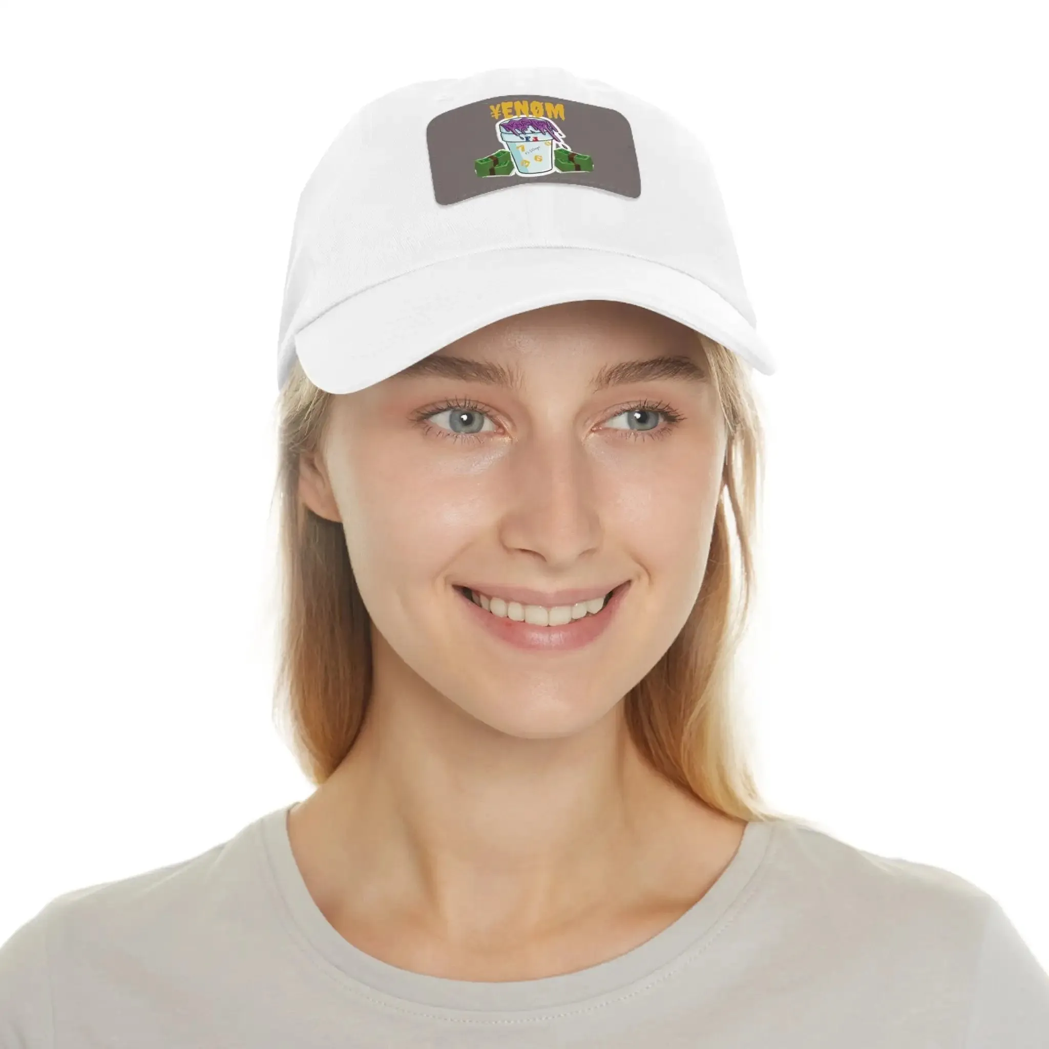 Keyan Dad Hat with Leather Patch (Rectangle)