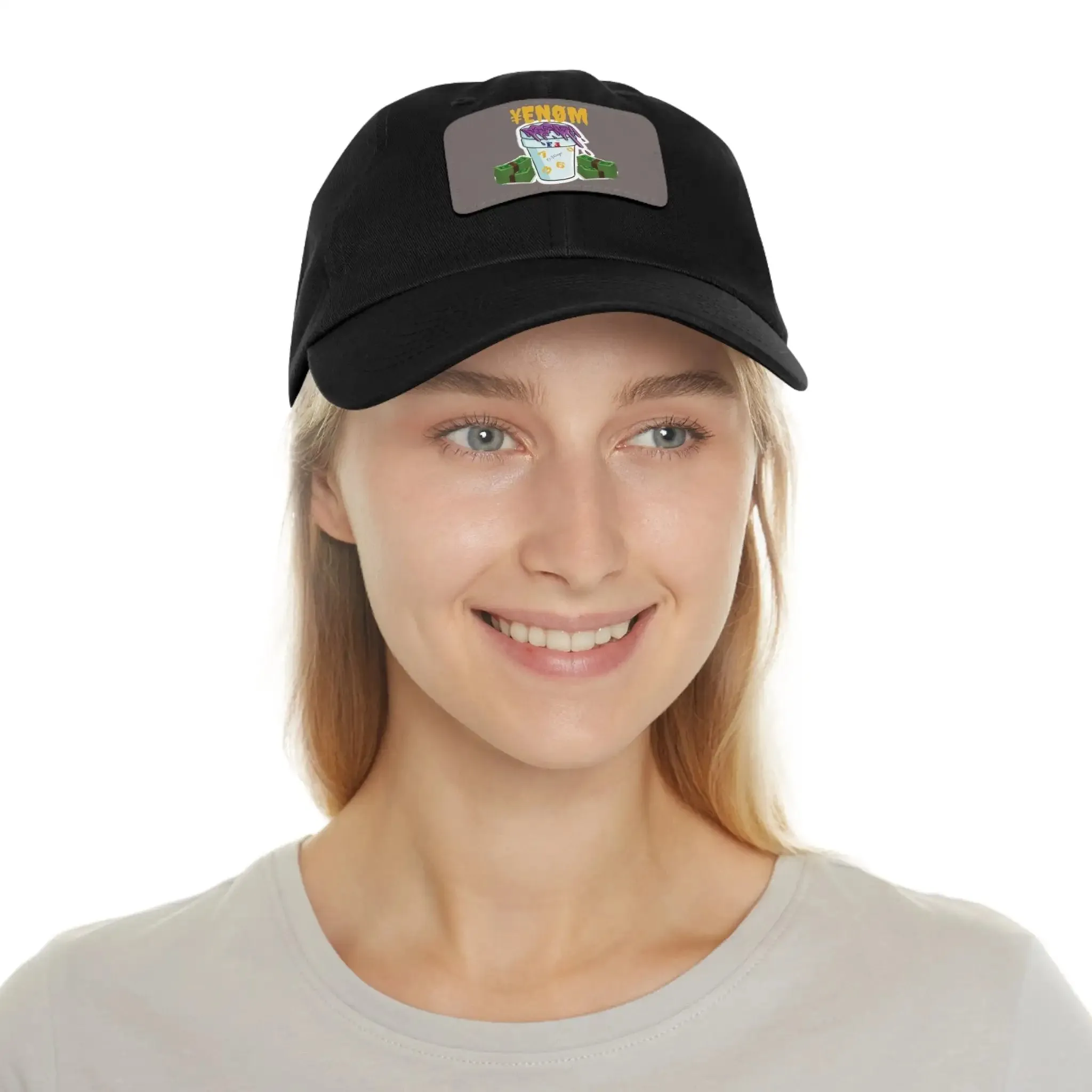 Keyan Dad Hat with Leather Patch (Rectangle)
