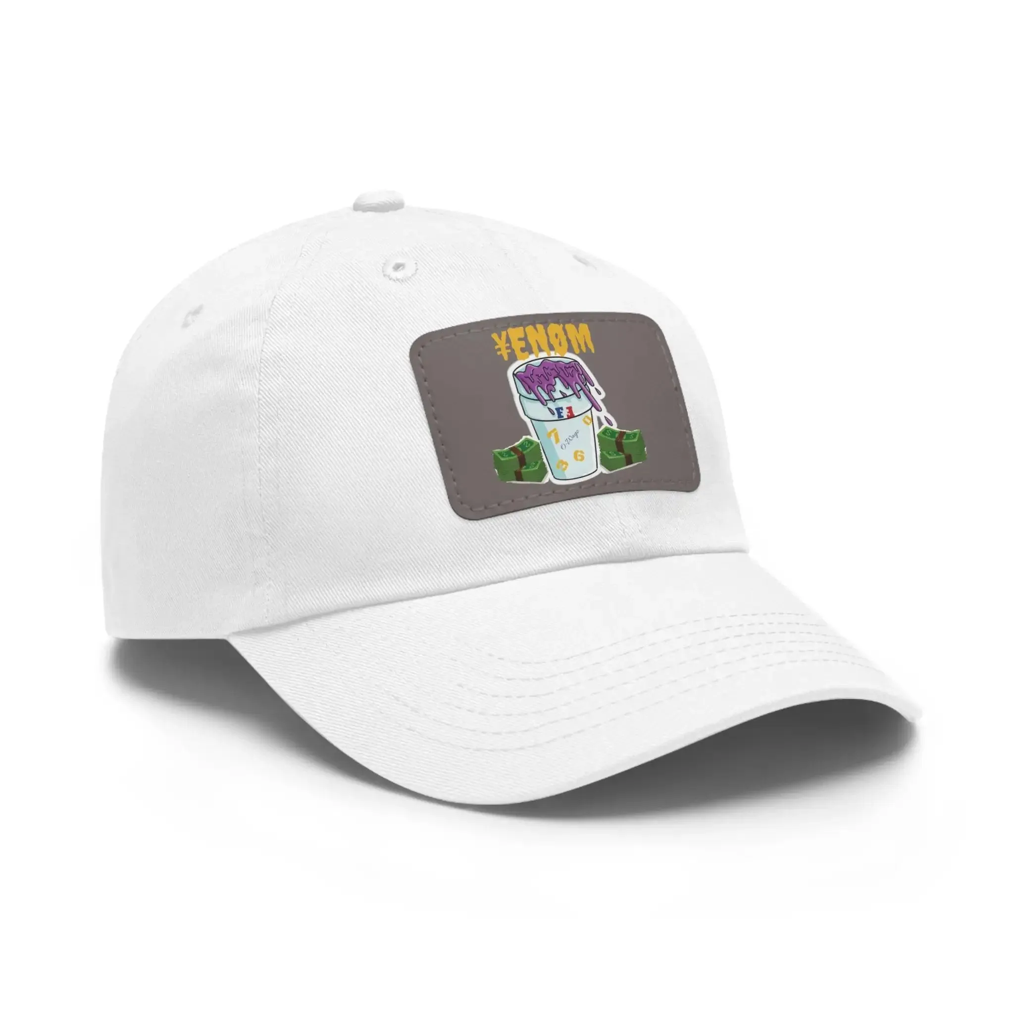 Keyan Dad Hat with Leather Patch (Rectangle)