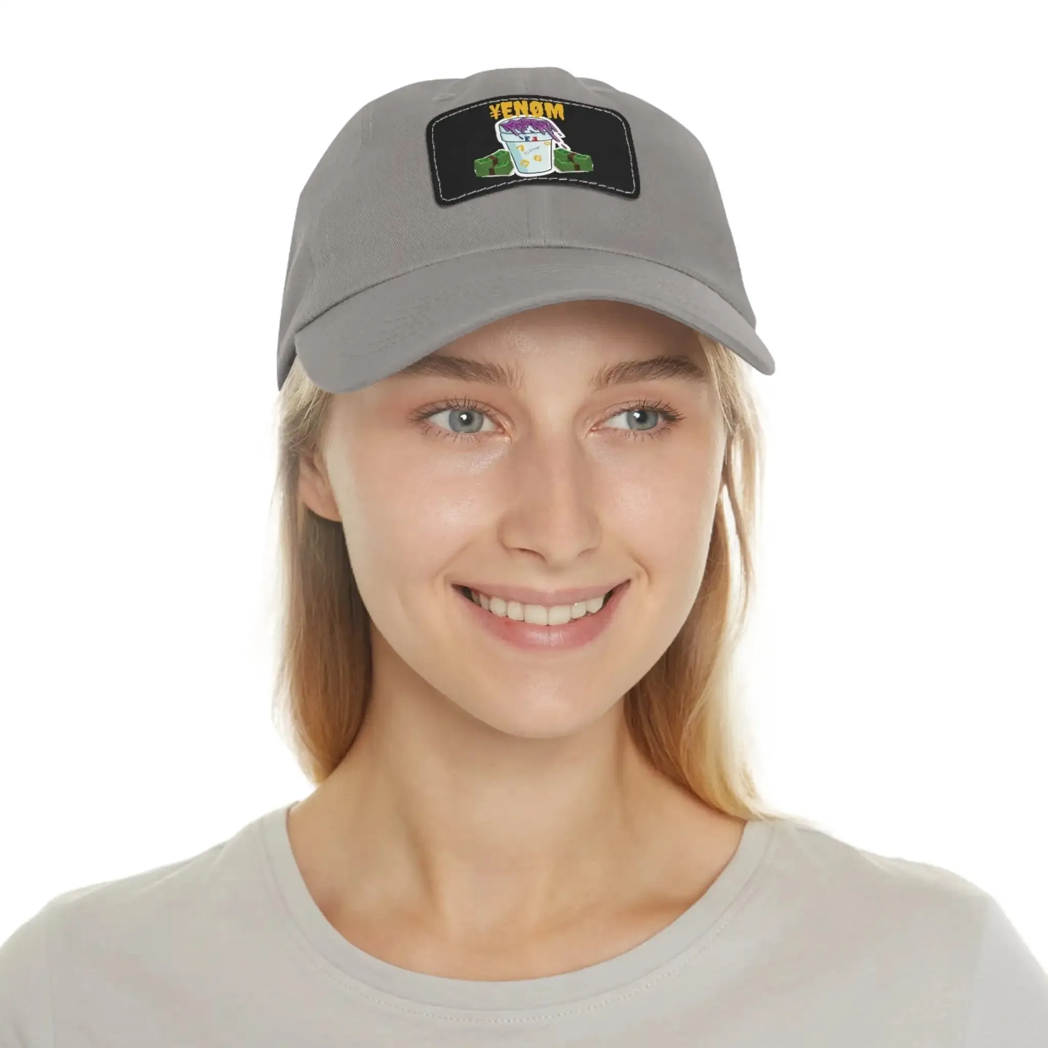 Keyan Dad Hat with Leather Patch (Rectangle)