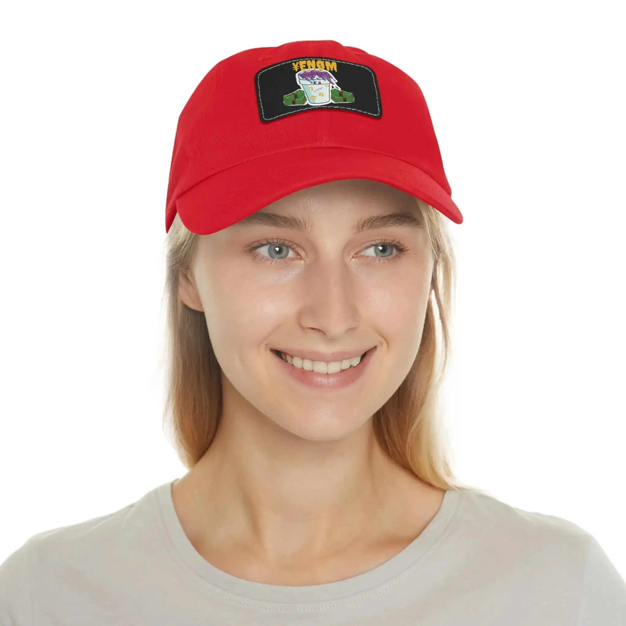 Keyan Dad Hat with Leather Patch (Rectangle)