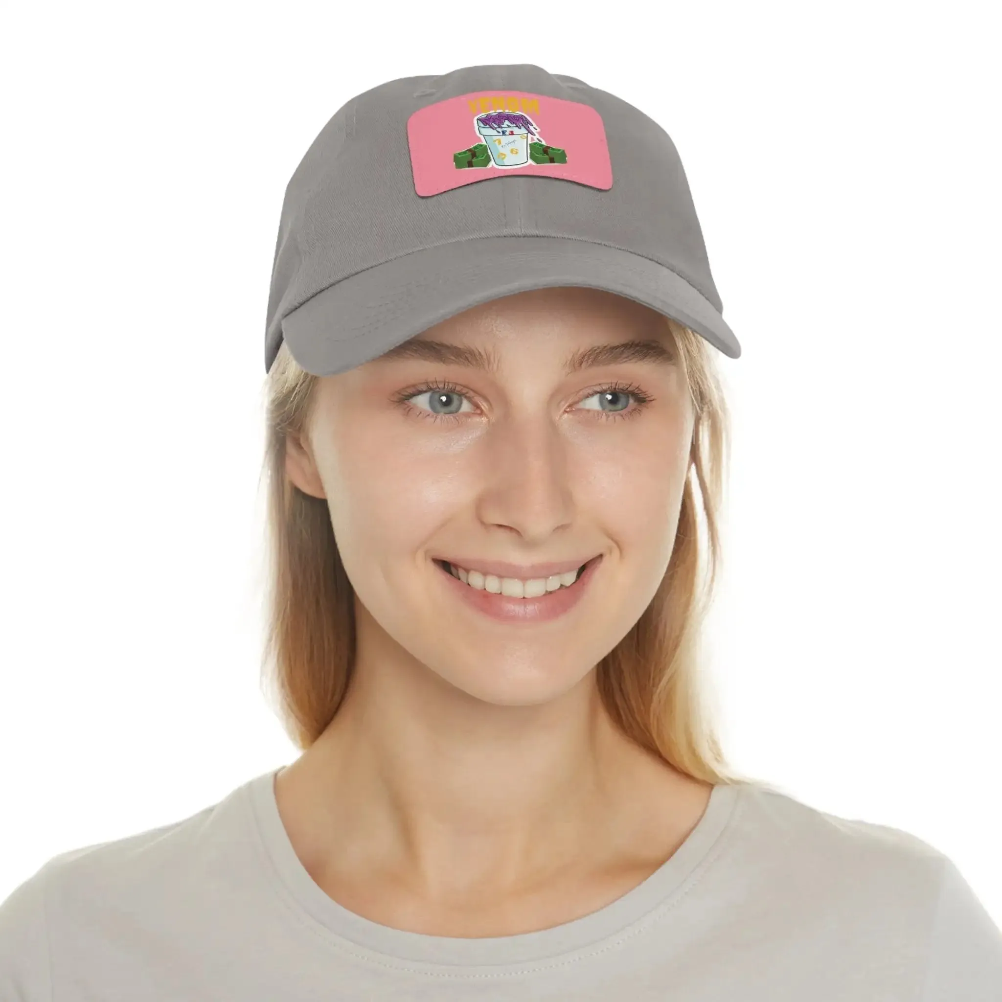 Keyan Dad Hat with Leather Patch (Rectangle)