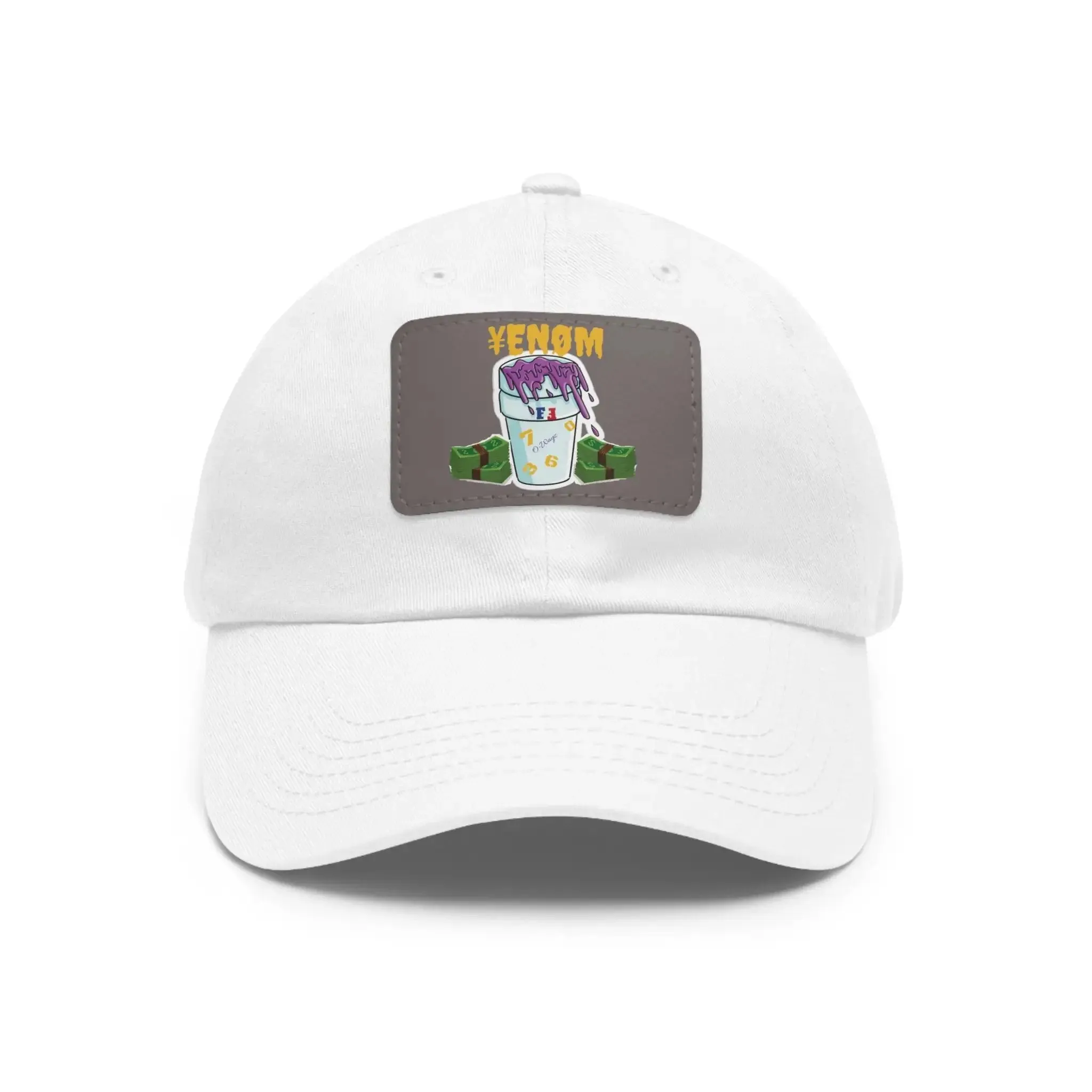 Keyan Dad Hat with Leather Patch (Rectangle)