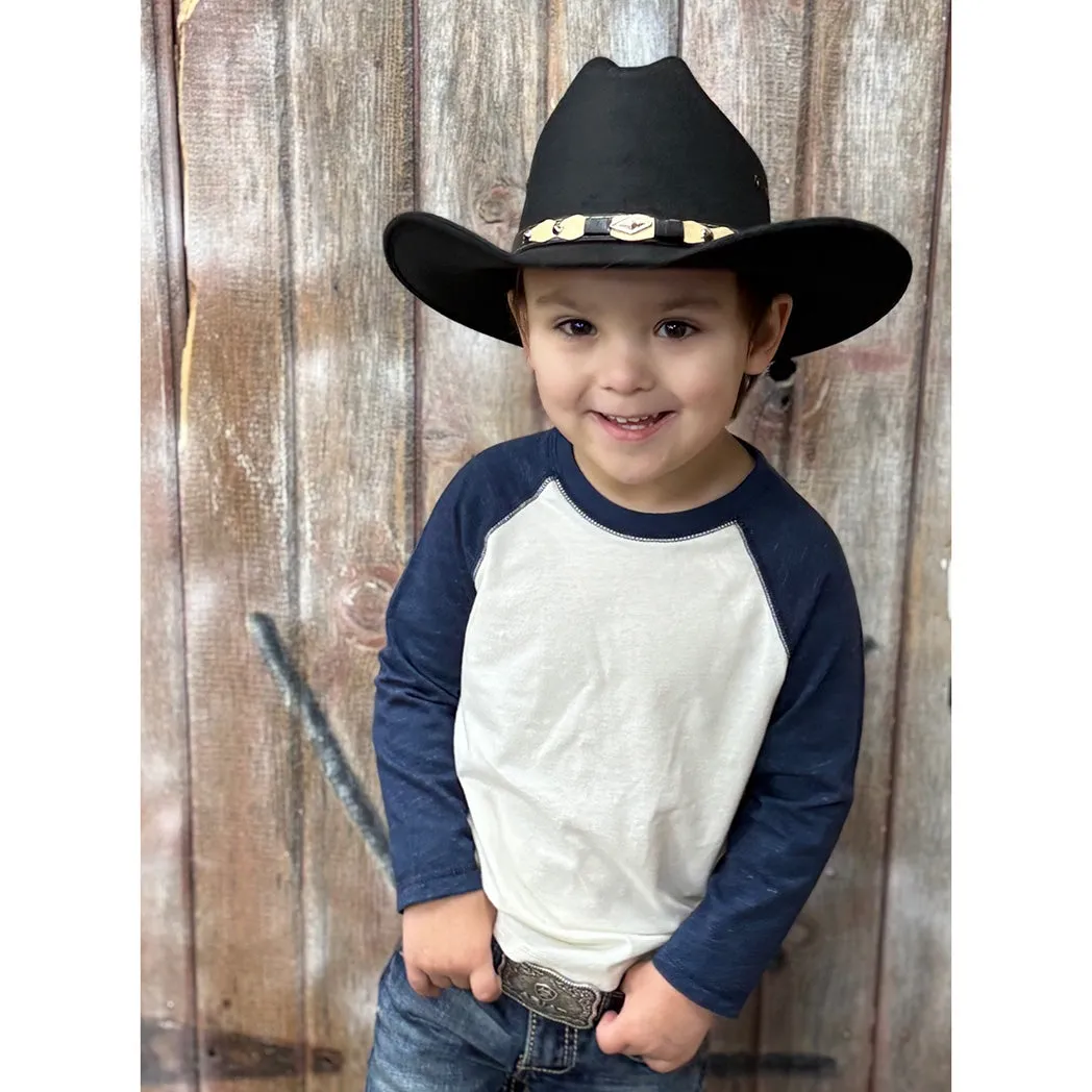 Kid's Black Wool Hat