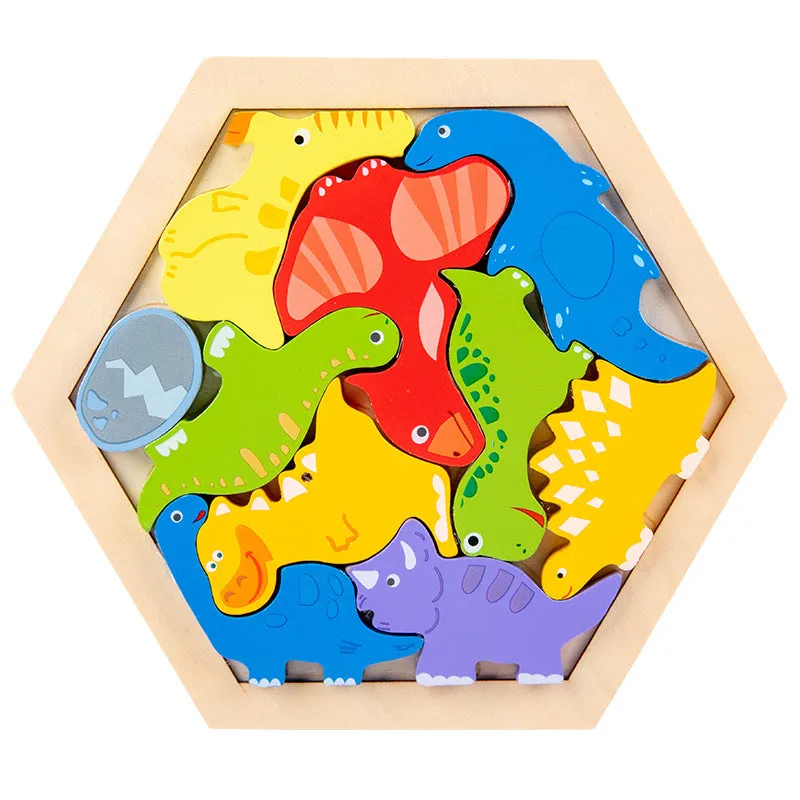 Kids Children's Animal Fruit Creative Three-dimensional Puzzle Educational Toy | Brodtica.com