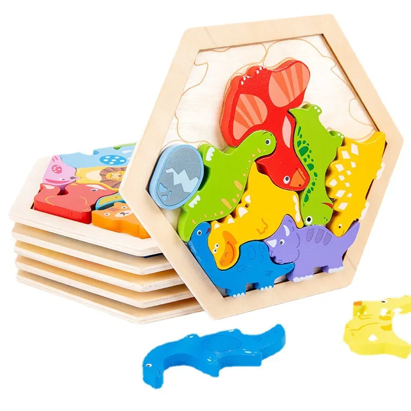 Kids Children's Animal Fruit Creative Three-dimensional Puzzle Educational Toy | Brodtica.com