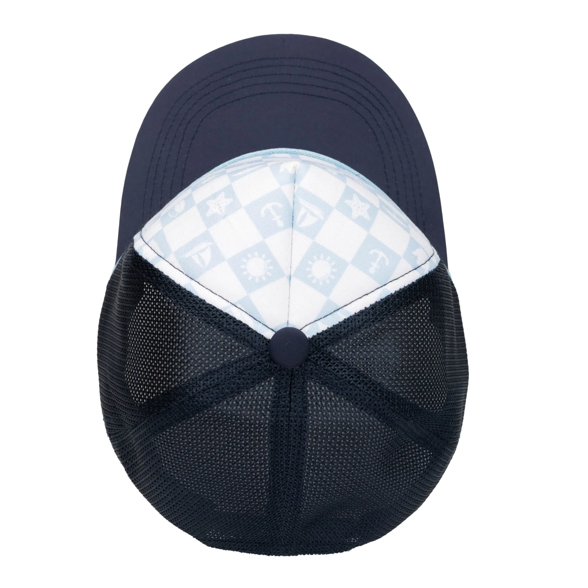 Kids Foam Trucker Hat with Checkered Print