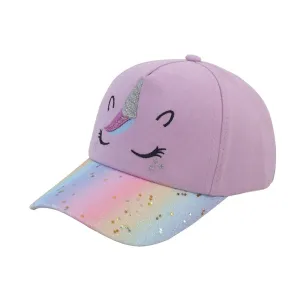 Kid's Purple Unicorn Baseball Cap Hat