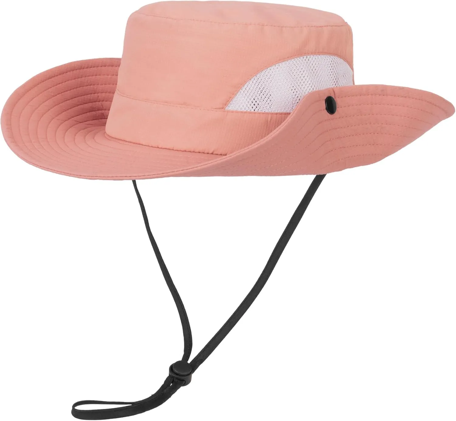 Kids Sun Hat for Girl with UV-Protection Beach Bucket - Wide Brim Safari Boonie Cap for Summer Outdoor(5-9Years)