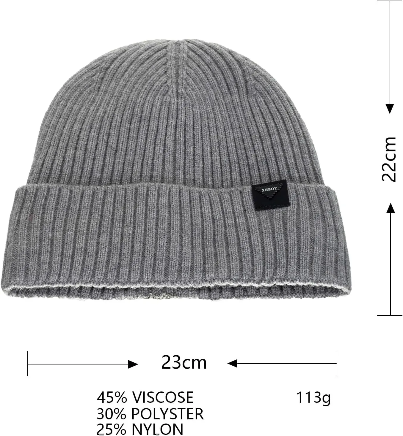 Knitted Hat Adult Winter Cap Ribbed Beanie Oversized Beanie Pom Pom Beanie Cool Beanie Skater Beanie Cuffed Beanie