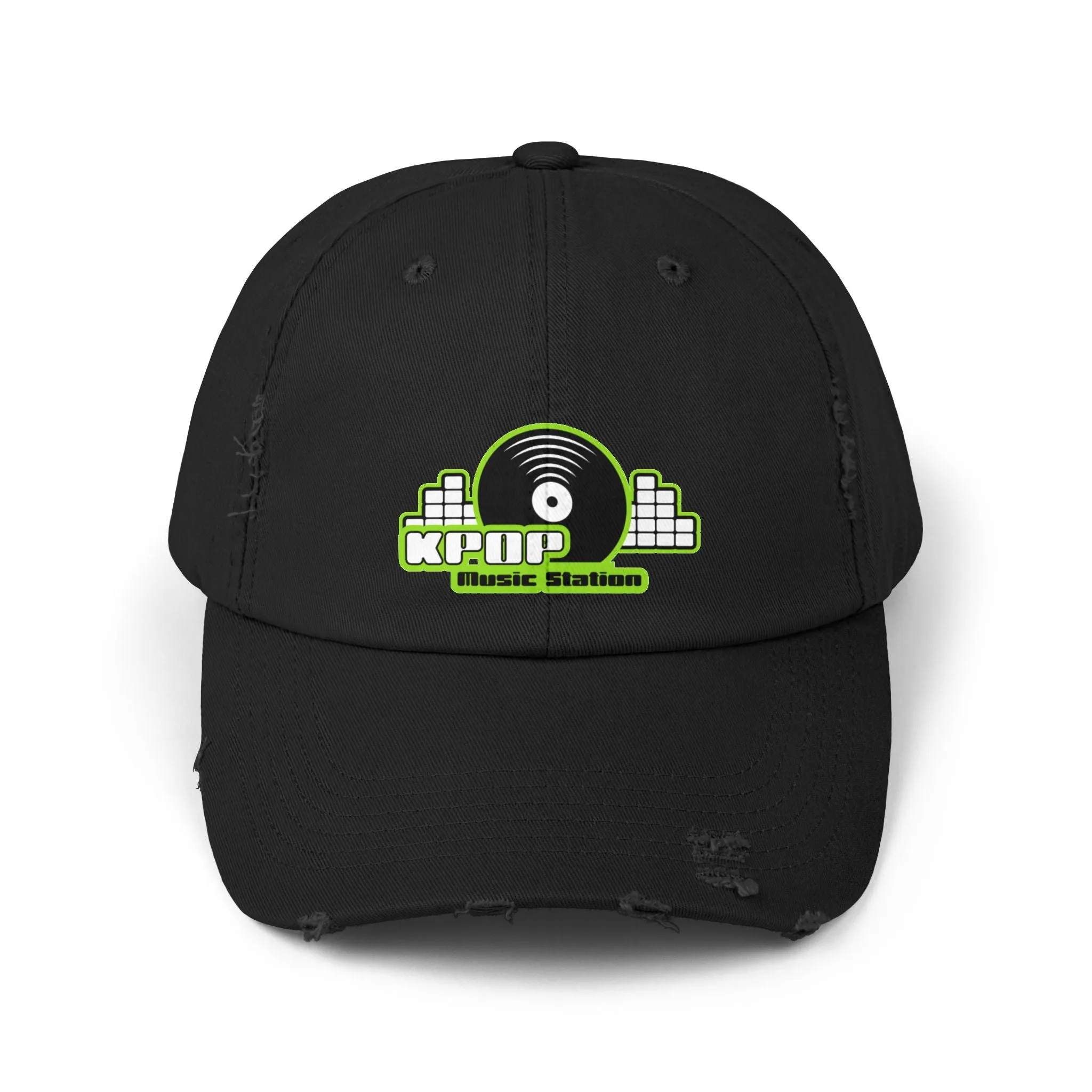 KPOP Music Station Unisex Distressed Cap  - EmpressKorea