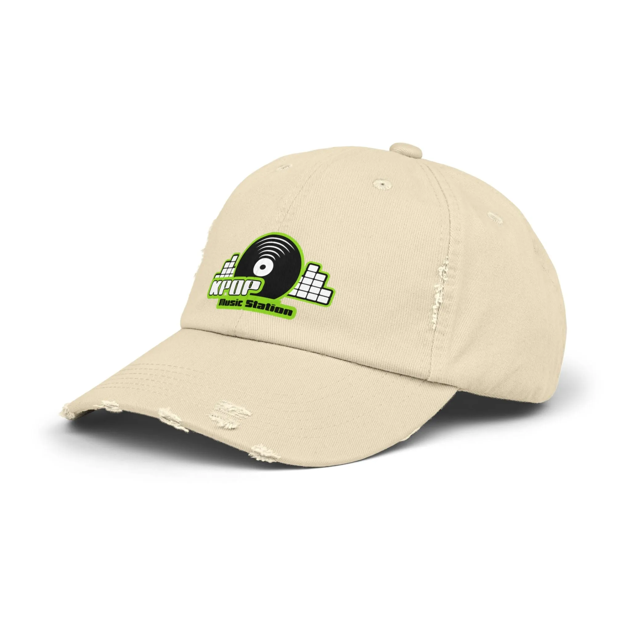 KPOP Music Station Unisex Distressed Cap  - EmpressKorea
