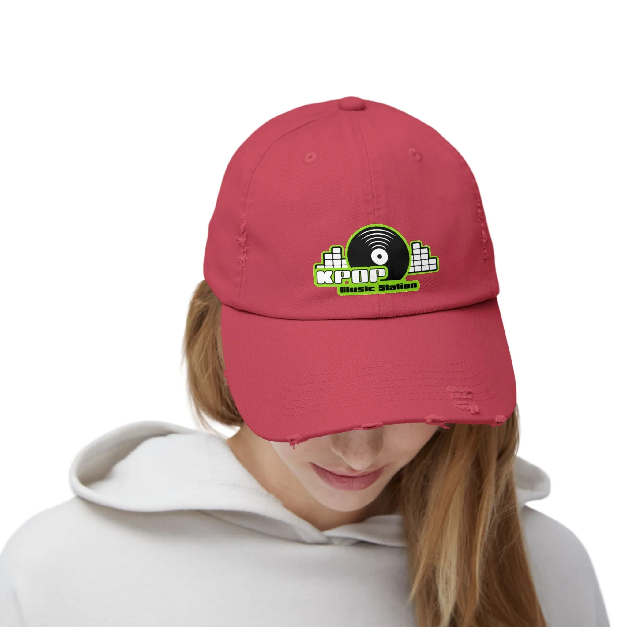 KPOP Music Station Unisex Distressed Cap  - EmpressKorea