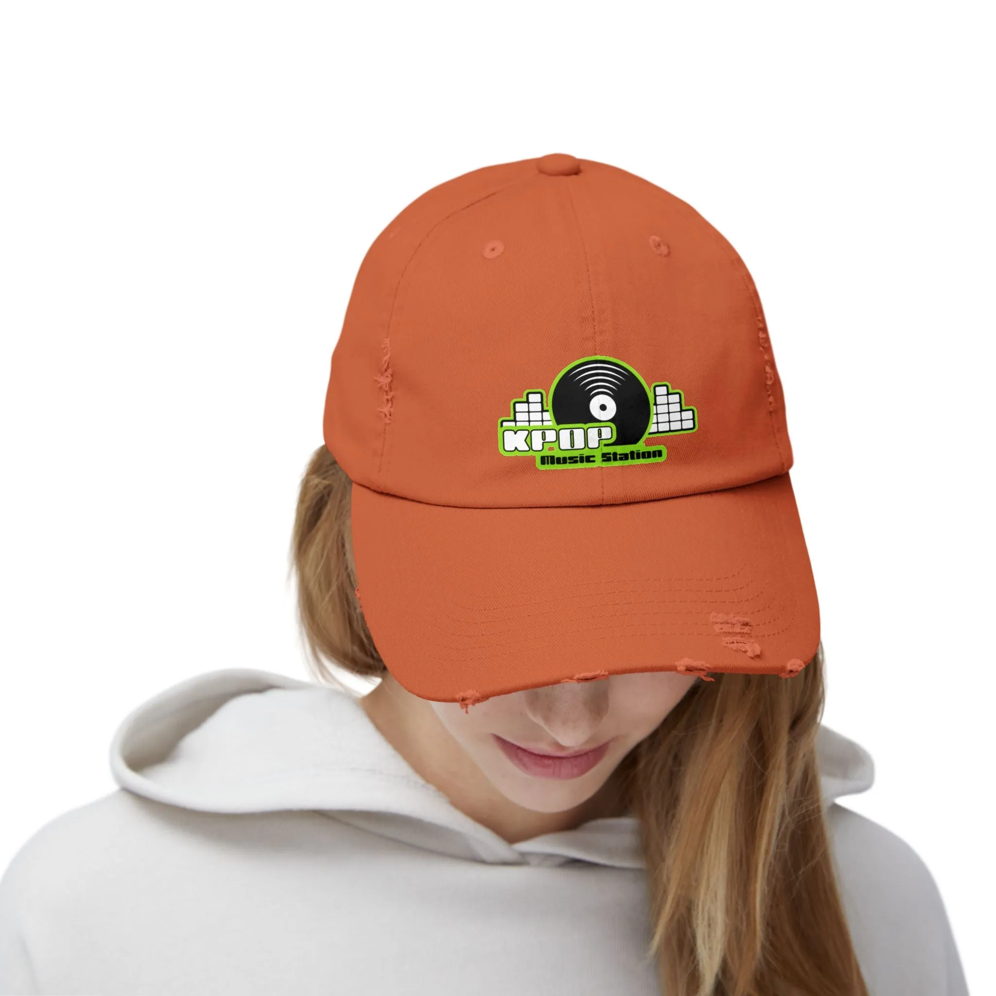 KPOP Music Station Unisex Distressed Cap  - EmpressKorea