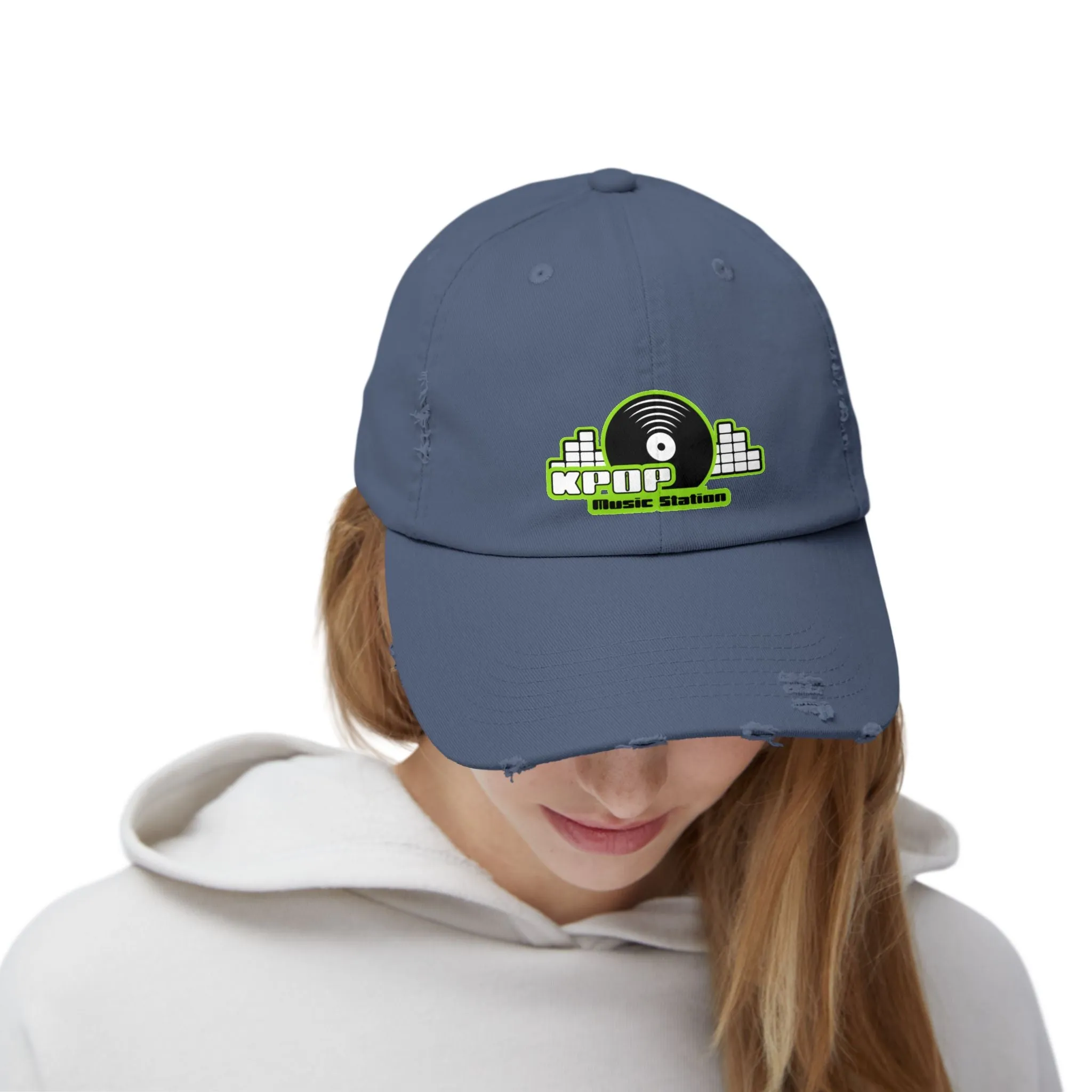 KPOP Music Station Unisex Distressed Cap  - EmpressKorea