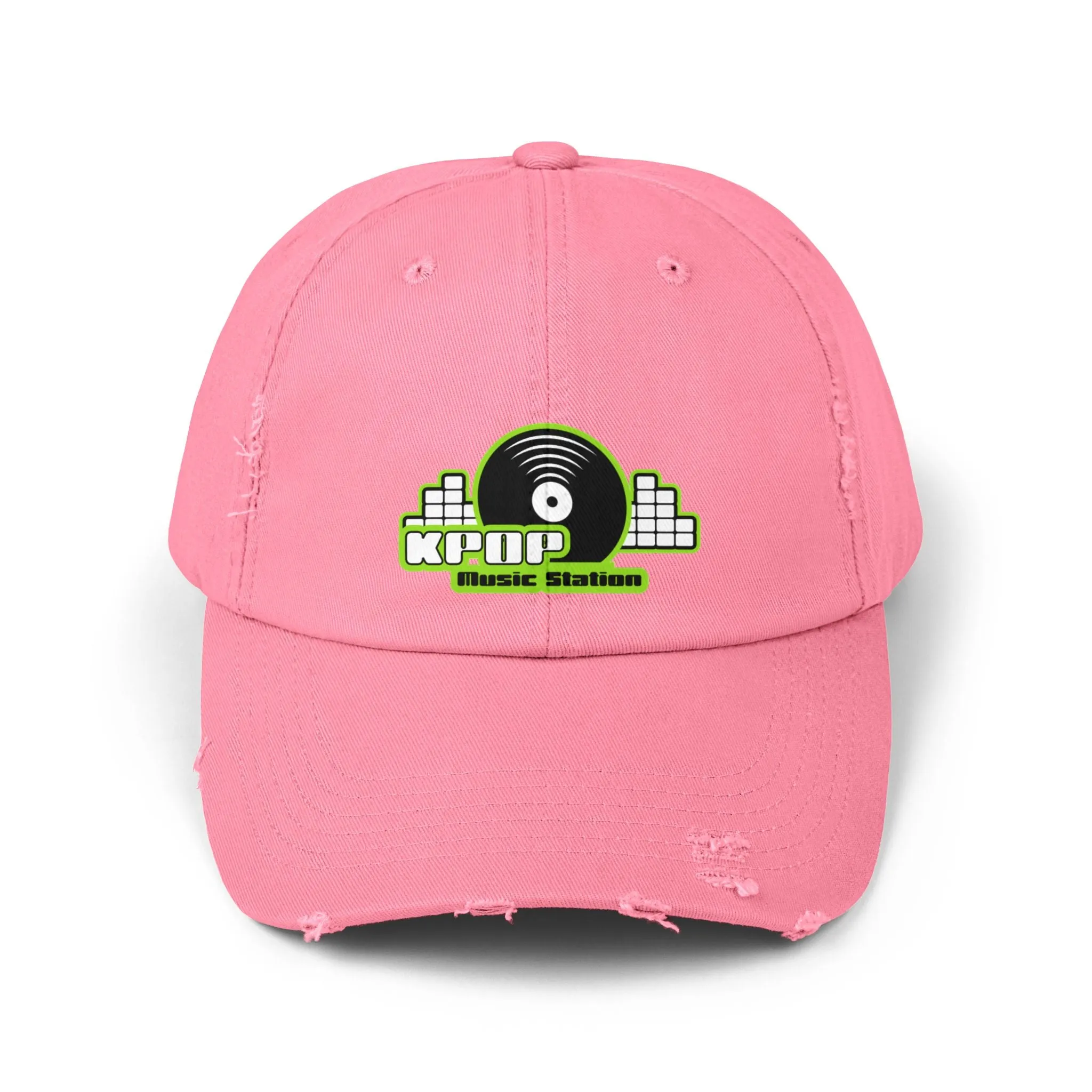 KPOP Music Station Unisex Distressed Cap  - EmpressKorea