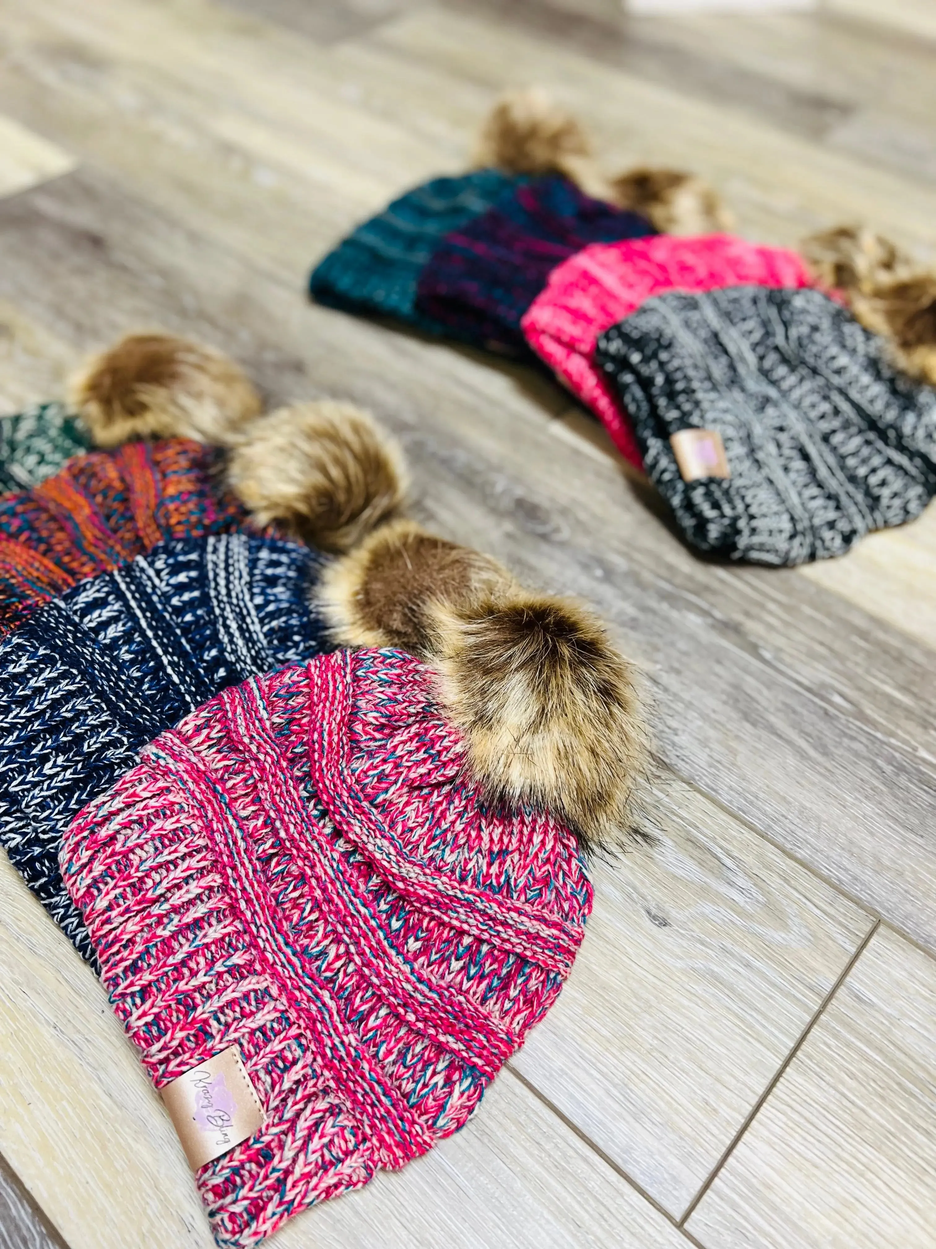 Krazy Bling Winter Puff Hats