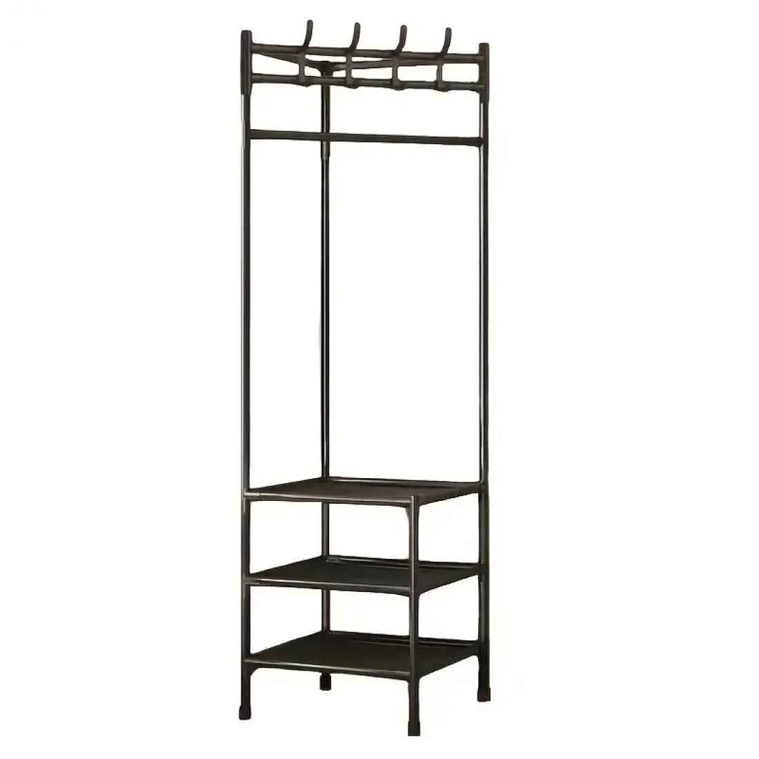 KriShyam® Premium Quality Corner Coat Rack | 3 Layers Cloth Organizer with Hooks