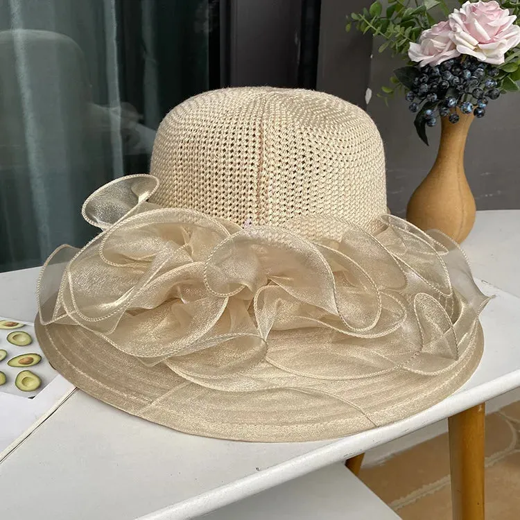Ladies Hat: Flower Ribbon Hats