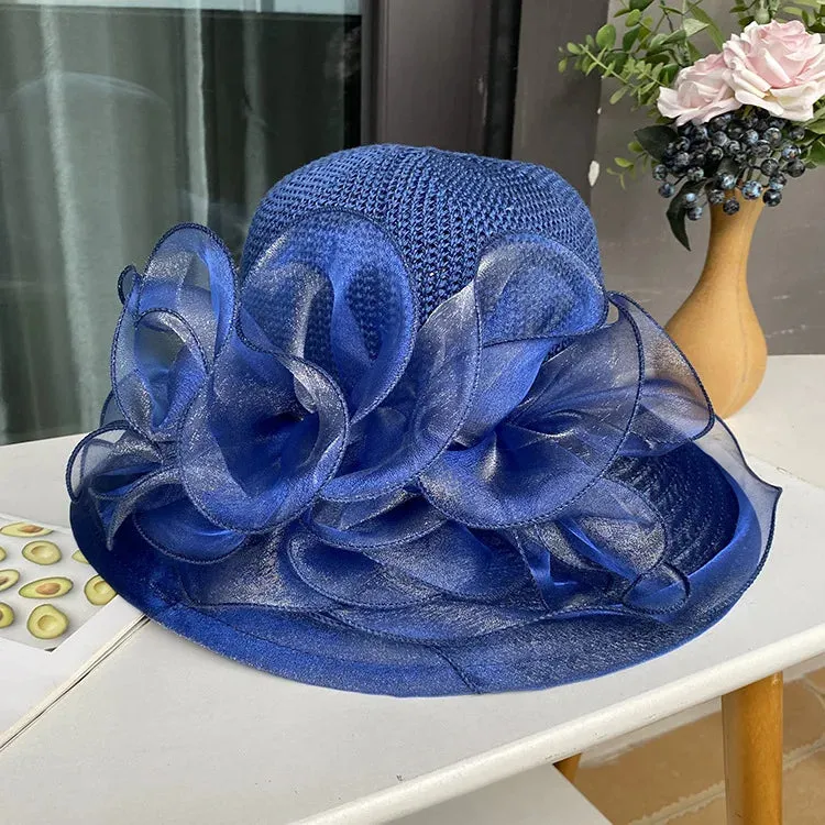 Ladies Hat: Flower Ribbon Hats