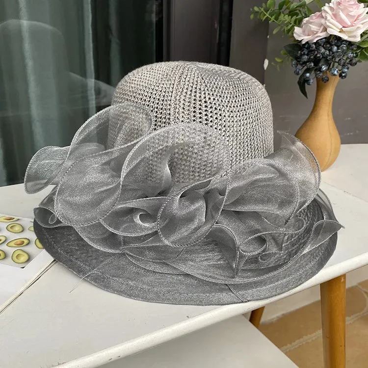 Ladies Hat: Flower Ribbon Hats