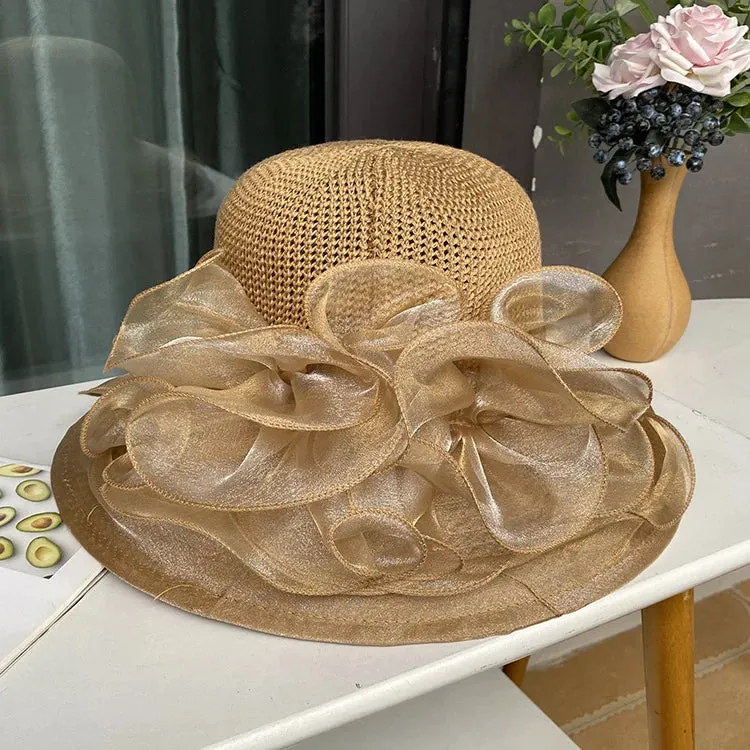 Ladies Hat: Flower Ribbon Hats