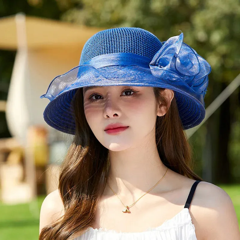 Ladies Hat: Flower Ribbon Hats
