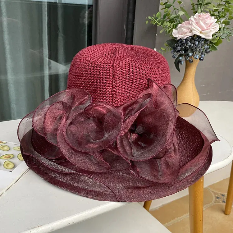 Ladies Hat: Flower Ribbon Hats