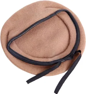 Ladies Reversible Beret Hat,Wool Blend French Beret Hats for Women Men Solid Color Winter Cap for Girls Beanie Hat