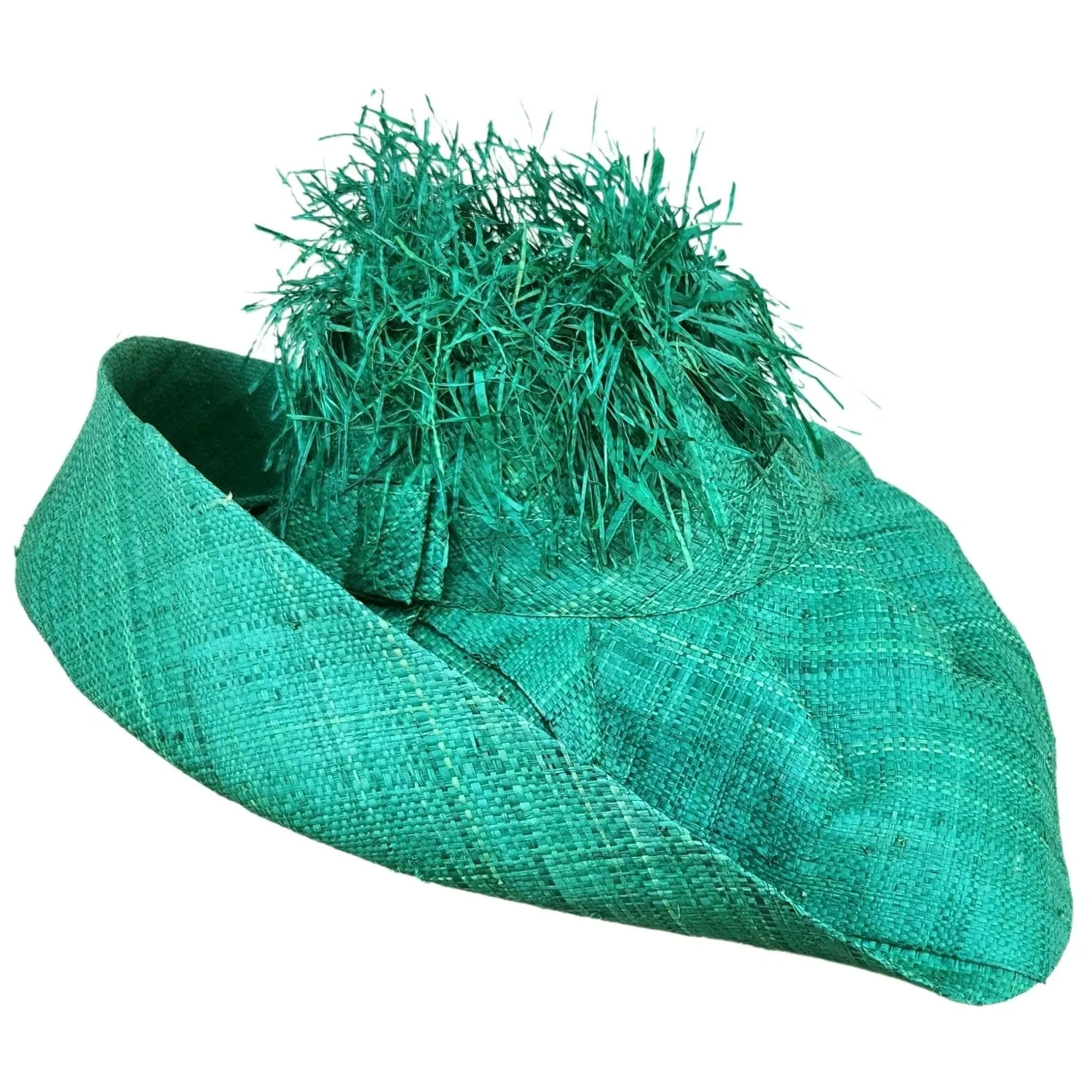Lakresha: Madagascar Big Brim Crown Out Raffia Sun Hat