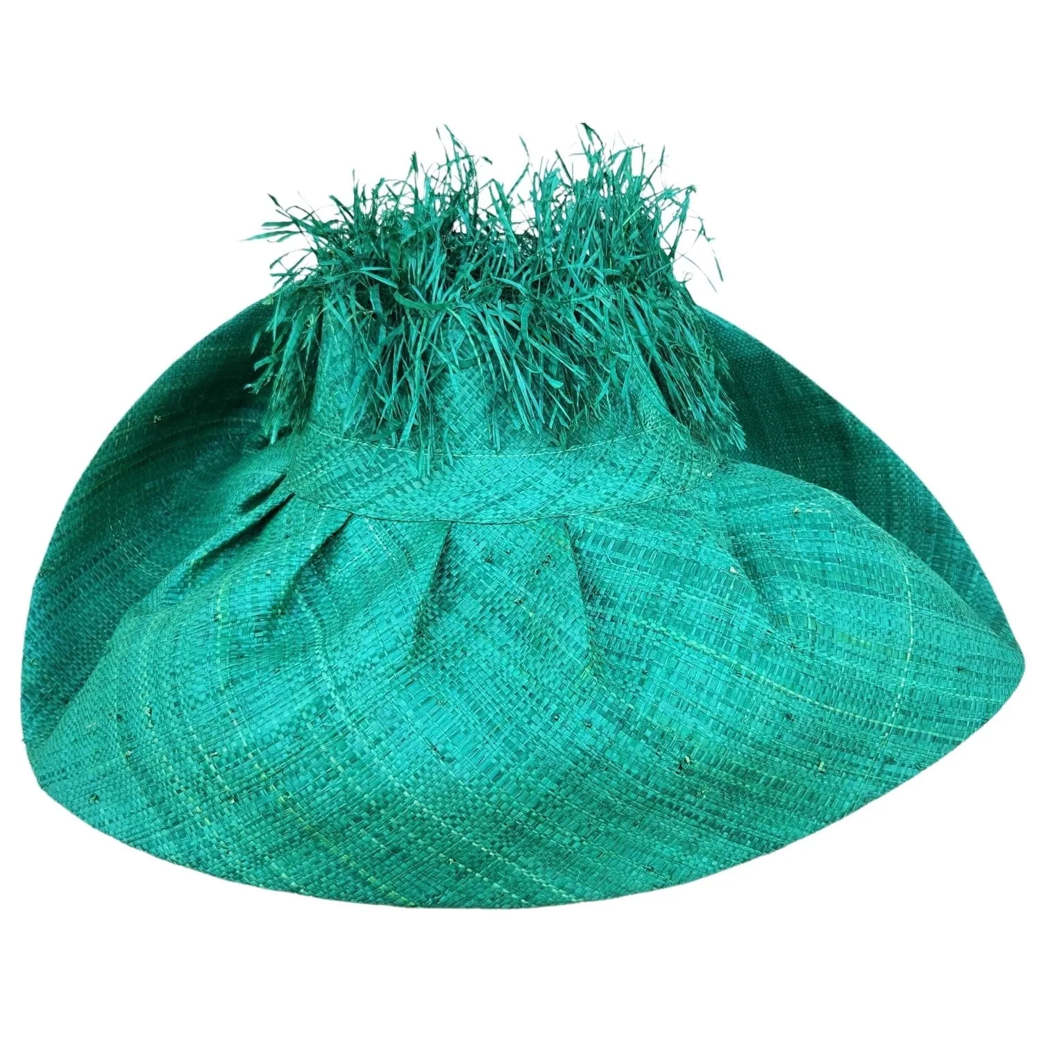 Lakresha: Madagascar Big Brim Crown Out Raffia Sun Hat