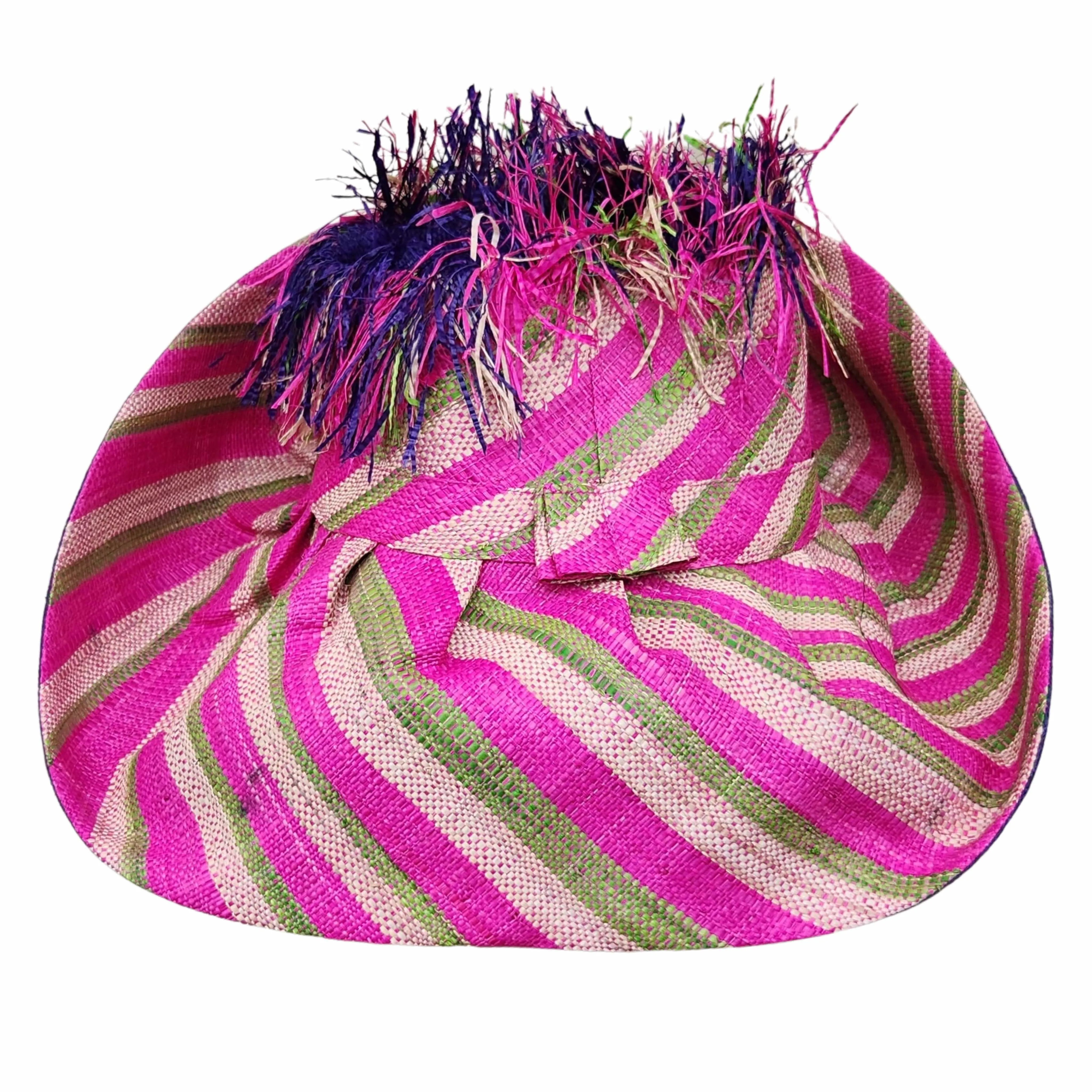 Laura: Madagascar Big Brim Crown Out Raffia Sun Hat