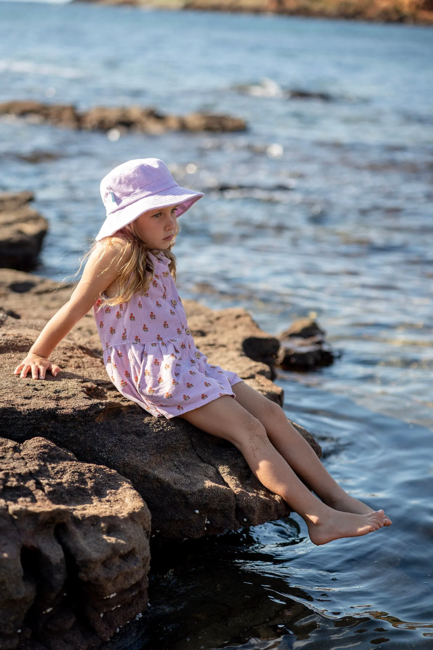 Lavender Terry Towelling Bucket Hat