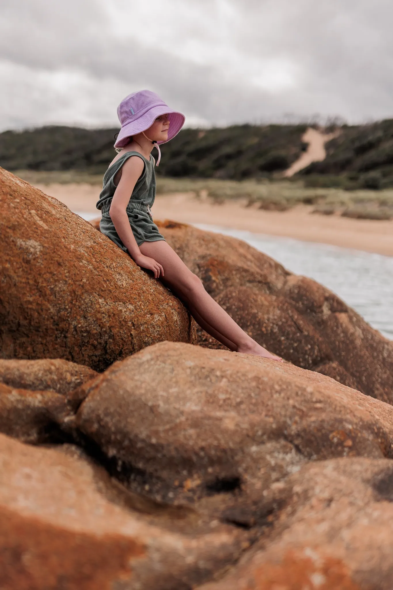 Lavender Terry Towelling Bucket Hat