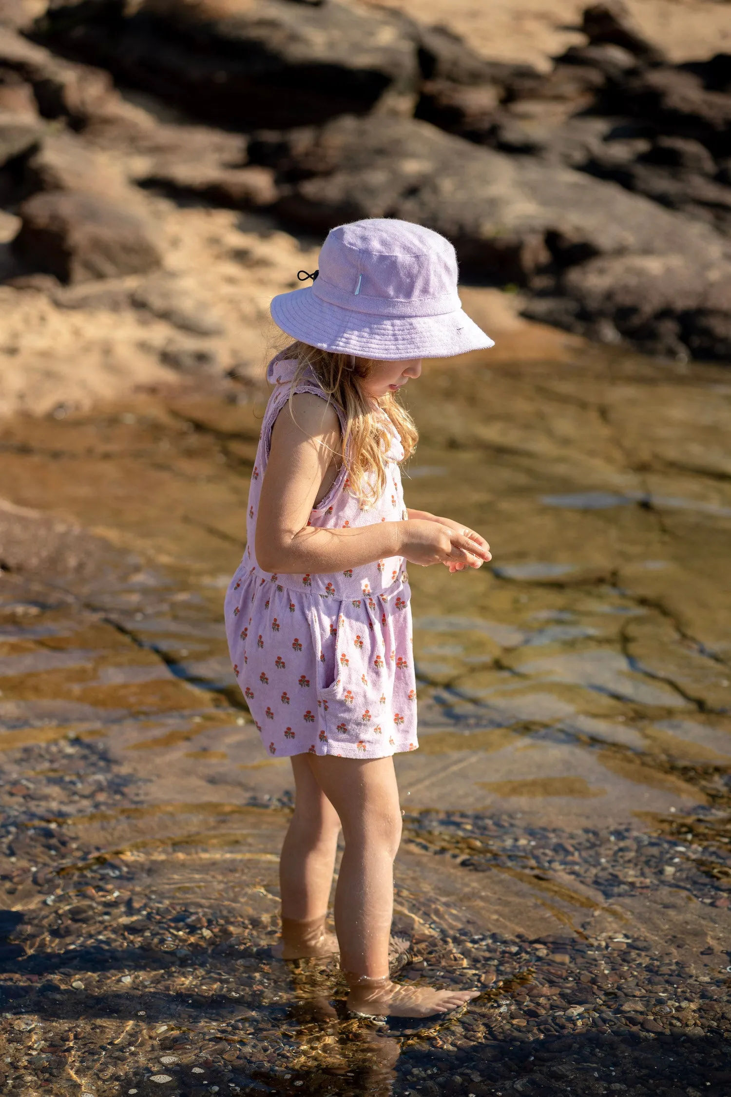 Lavender Terry Towelling Bucket Hat
