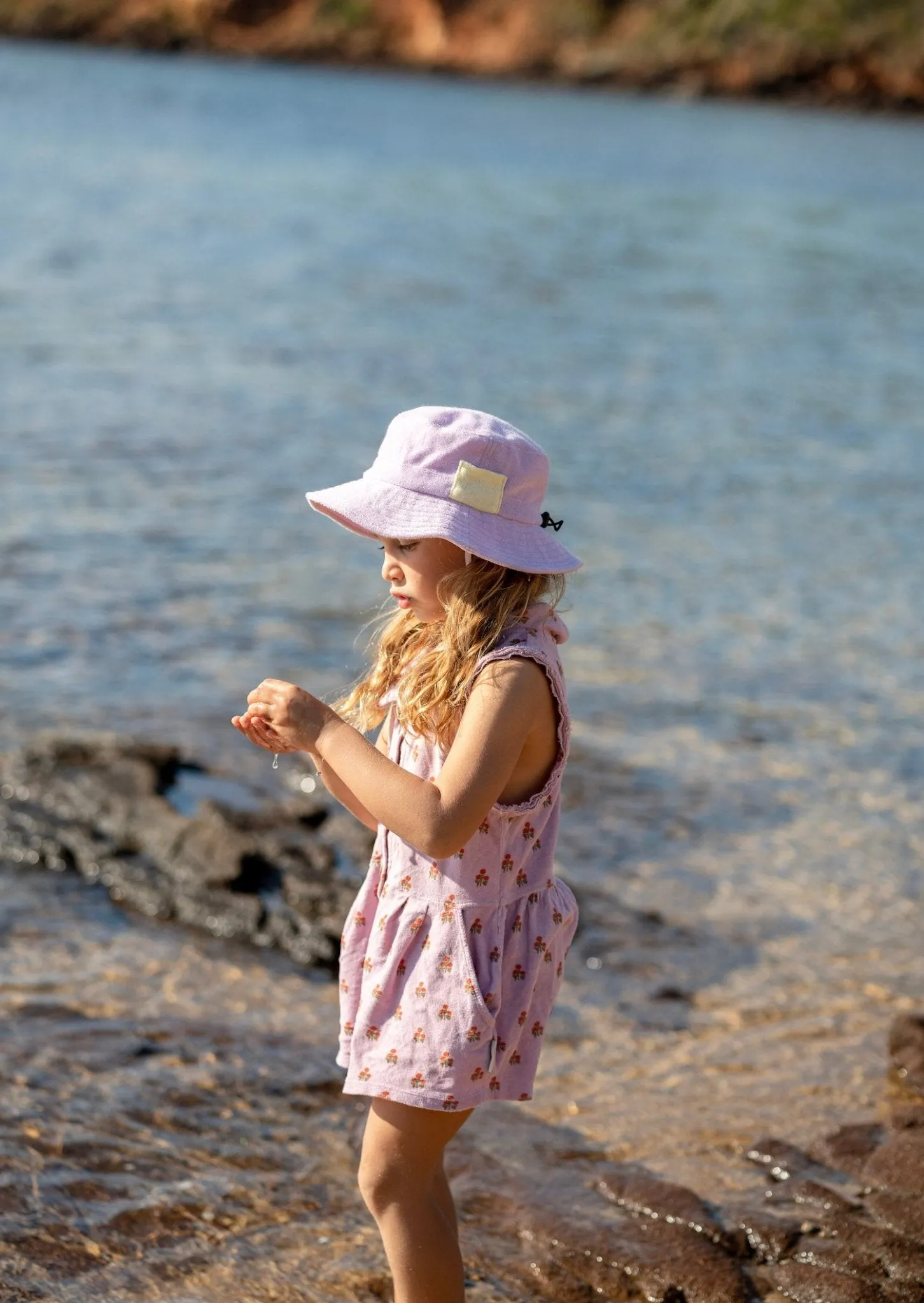 Lavender Terry Towelling Bucket Hat