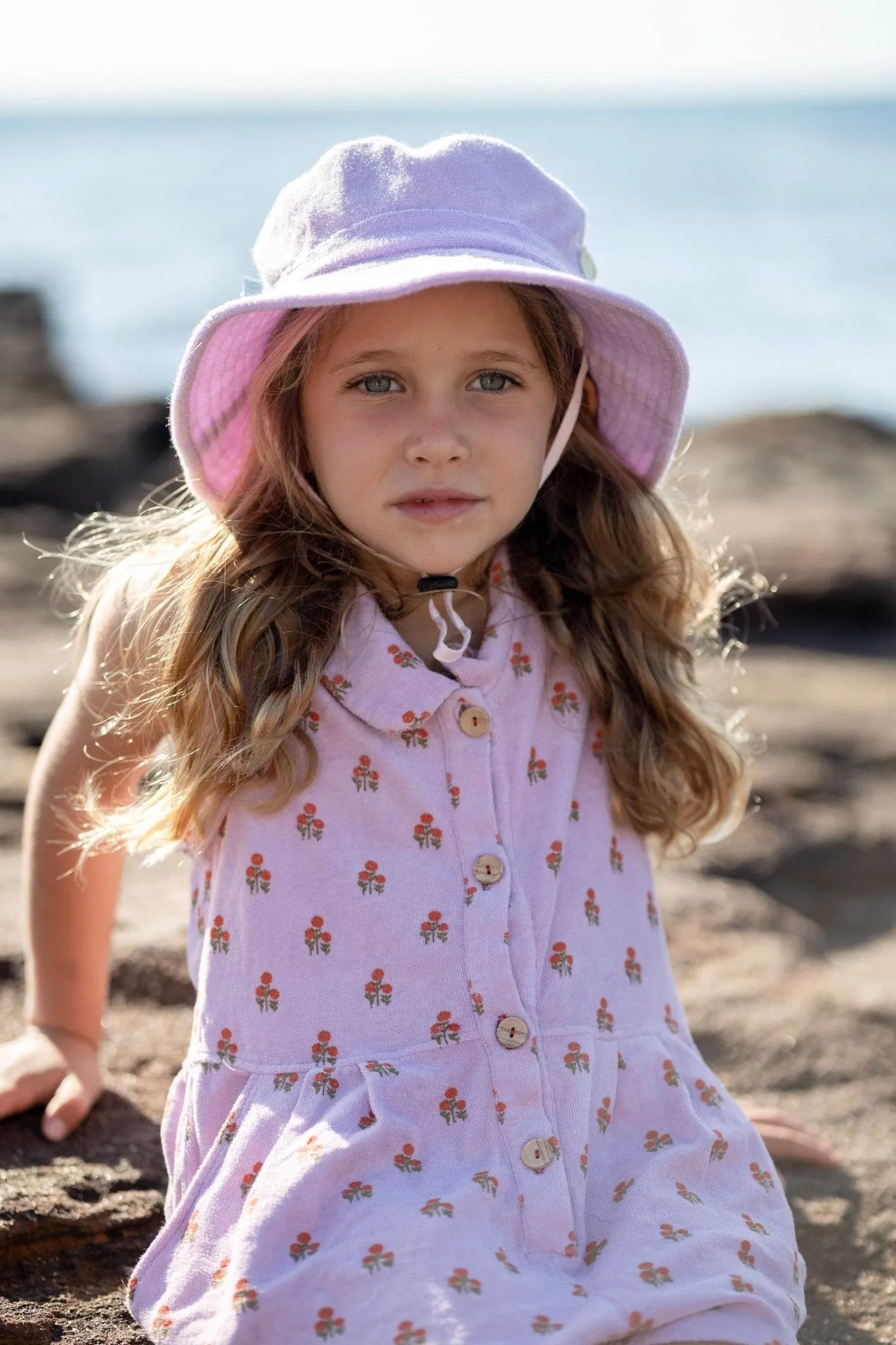 Lavender Terry Towelling Bucket Hat
