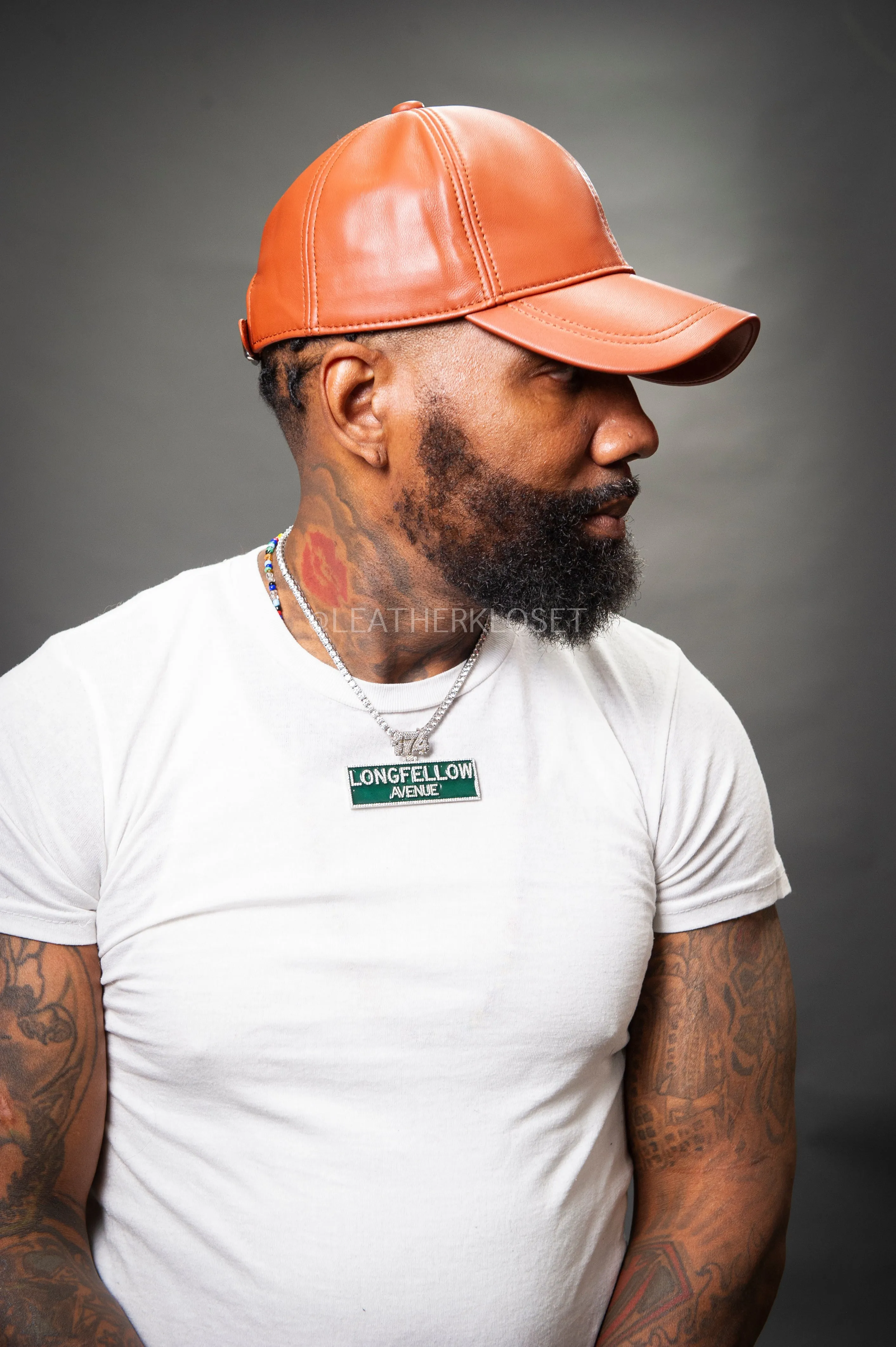 Leather Baseball Cap