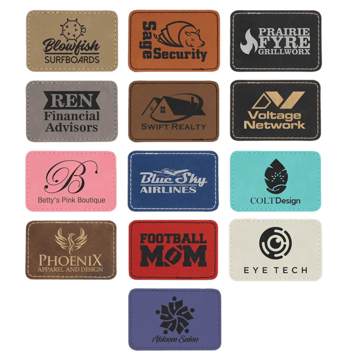 Leatherette Rectangle Patch Self-Adhesive (Various Colors)