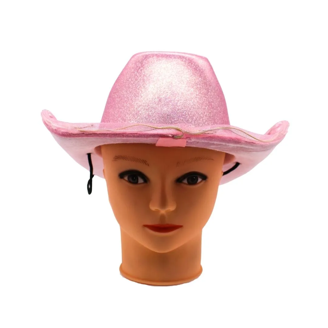LED Pink Cowboy Hat (Each)
