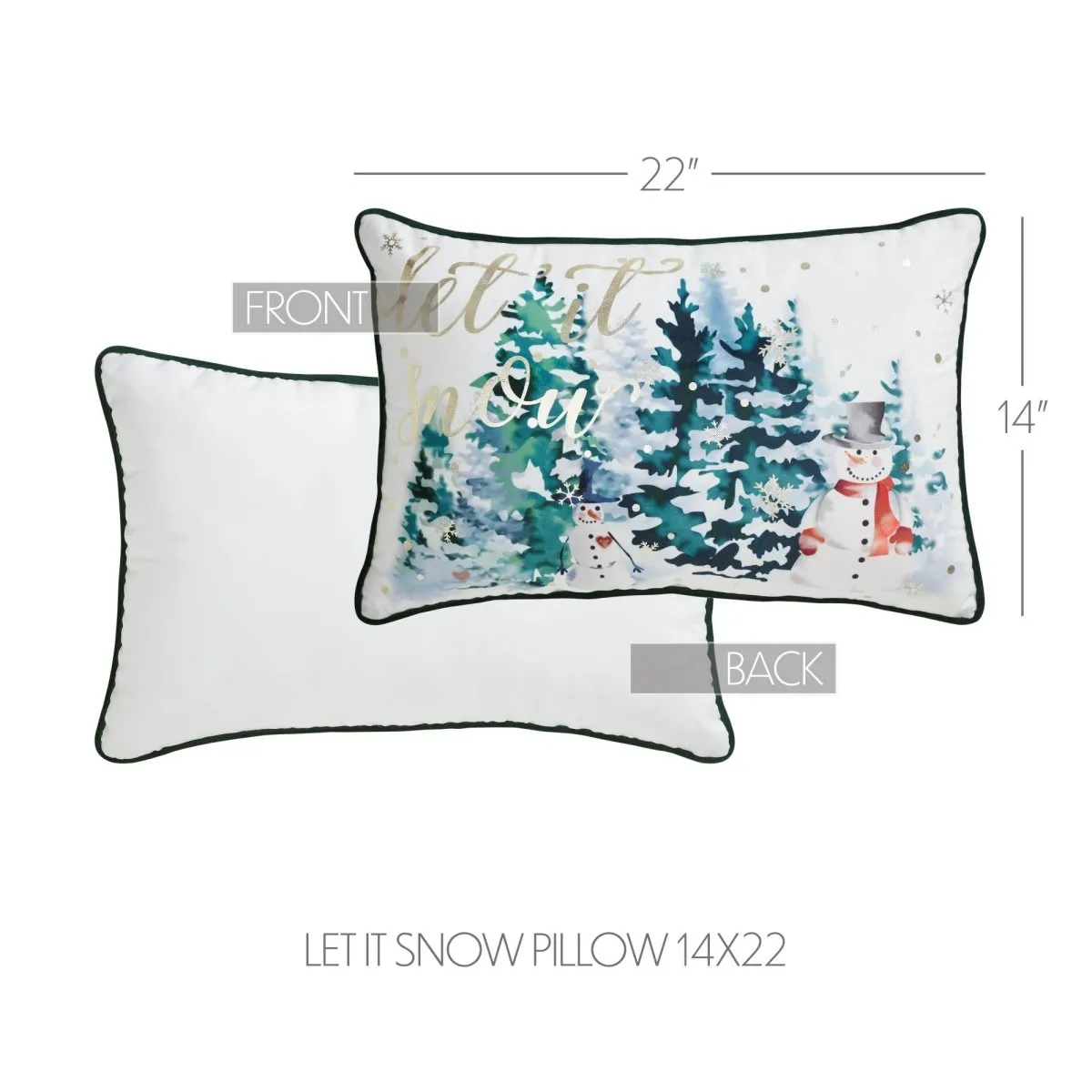 Let It Snow Christmas Pillow