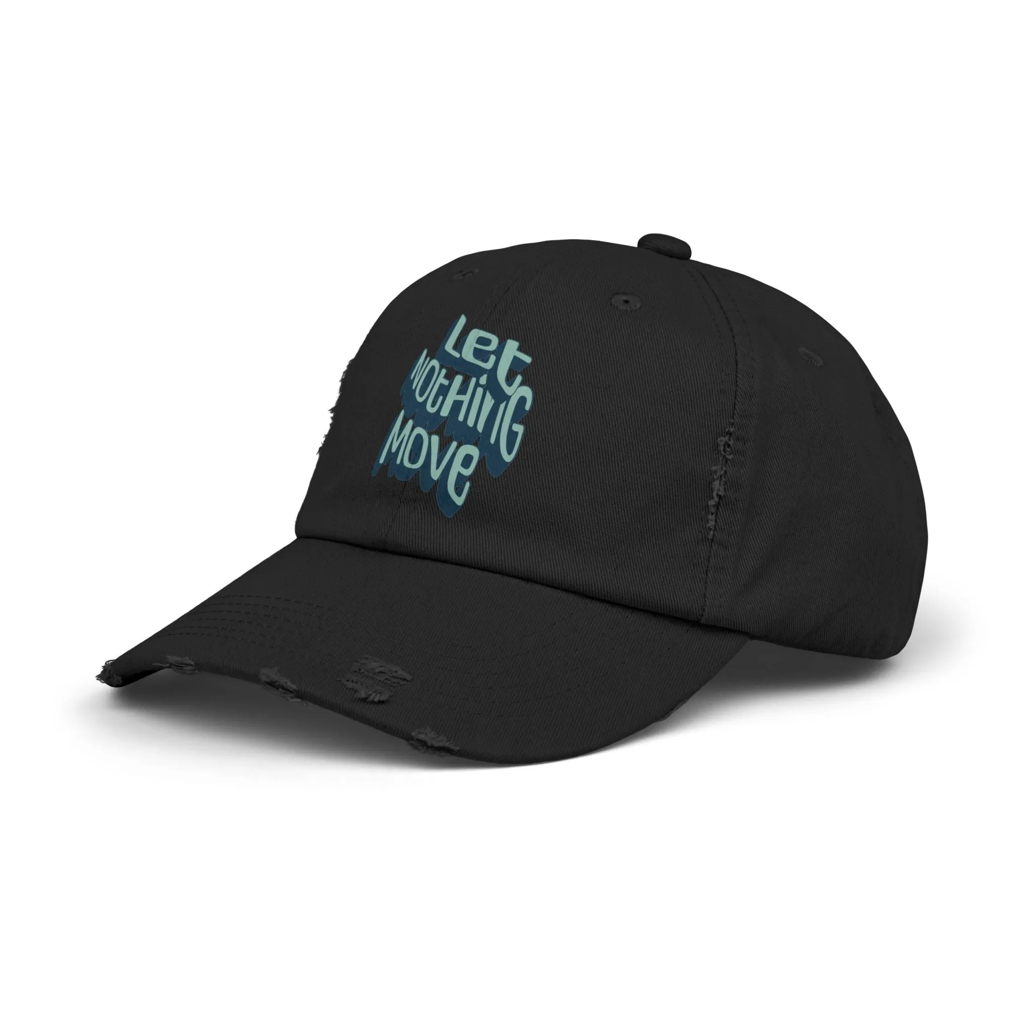 Let nothing move Unisex Distressed Cap  - EmpressKorea