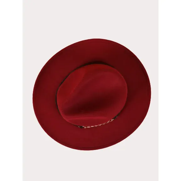 Let's Link Up Belted Chain Fedora Hat