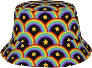 LGBT Gay Pride Bucket Hat Wide Brim Sun Protection Hat Summer Rainbow LGBT Fishing Outdoor Hats for Men and Women