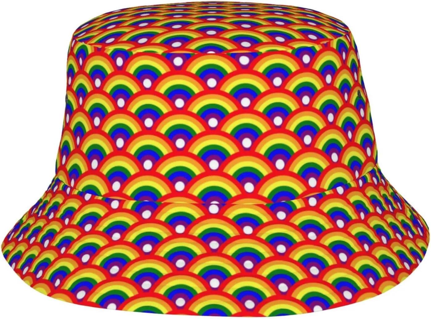 LGBT Gay Pride Bucket Hat Wide Brim Sun Protection Hat Summer Rainbow LGBT Fishing Outdoor Hats for Men and Women